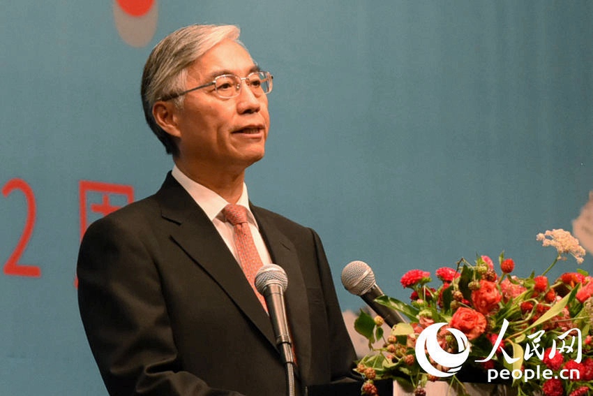 中国驻韩国大使邱国洪致辞。刘茜摄